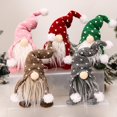 thumbnail image 5 of Adornos navideños muñeco de gnomo de felpa Papá Noel con barba larga hecho a mano, 5 of 5