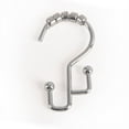thumbnail image 4 of Utopia Alley Shower Hooks - Double Shower Curtain Rings for Bathroom - Rust Resistant Shower Curtain Hooks for Shower Curtain or Liner - Double Roller Shower Curtain Hooks - Set of 12 Polished Chrome, 4 of 7
