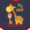 thumbnail image 4 of Inktastic My Mimi Loves Me Giraffe Boys or Girls Baby Bib, 4 of 4