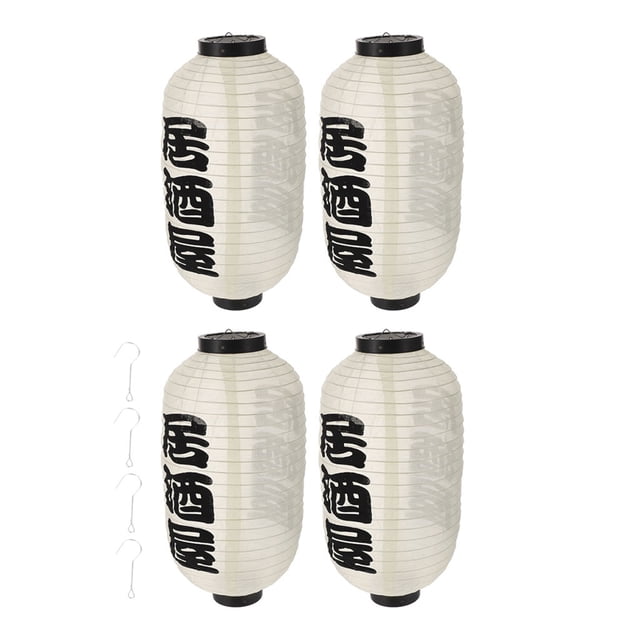 4 linternas de estilo japonés para decoración de exteriores de restaurantes.