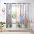 thumbnail image 5 of 2 Panels Set Blackout Curtains Thermal Insulated Sun Protection Room Darkening Drapes for Bedroom Cute Seahorse Pattern, 5 of 6