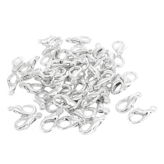 Raindrops 100pcs Lobster Clasp Curved Alloy Jewelry Fasteners for Jewelry Making and Crafting