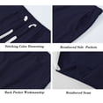thumbnail image 6 of Tyhengta Men's Casual Cotton Shorts Drawstring Lightweight Summer Beach Shorts Jogger Gym Pockets Dark blue L, 6 of 7