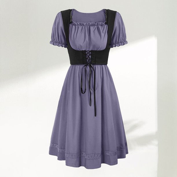 Mini vestido con volantes para mujer informal con cuello cuadrado ajuste holgado conjunto de vacaciones con bloques de color