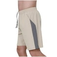 thumbnail image 4 of Stamzod Mens Athletic Running Shorts Plus Size Quick Dry Workout Gym Shorts Fashion Colorblock Drawstring Waist Mens Hiking with Pockets, 4 of 6