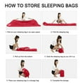 thumbnail image 4 of Deeceymbur Sleeping Bags Xl for Adults Men'S Large Wide Sleeping Bag for Camping, Backpacking, Warm and Cool Weather Outdoor Activities Red, 4 of 8