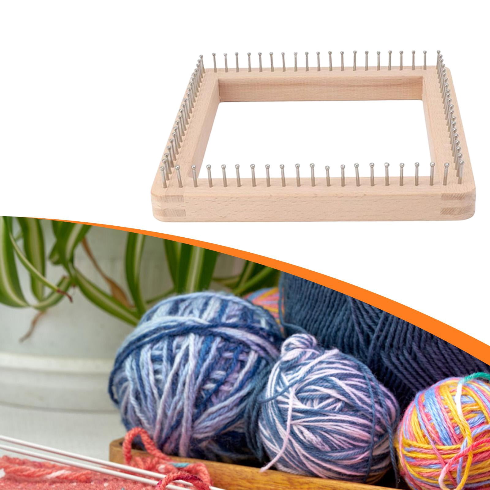 Knitting Loom for Beginners Wooden Knitting Board Pin Loom Smooth Surface Material for Weaving Scarves Hats Cushions