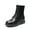 BLACK, variant on Kids Combat Ankle Boots Lace-Up & Side-Zip Shoes for Toddler, Little Kid & Big Kid