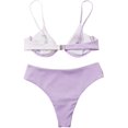 thumbnail image 2 of Maillot de Bain Deux Pièces pour Femmes, Bikini Triangle et String à Nouer sur le Côté, 2 of 4