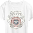 thumbnail image 3 of Marvel Captain America - Band Tee Style - Women's Short Sleeve Graphic T-Shirt, 3 of 5