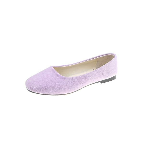 Purple flat shoes discount
