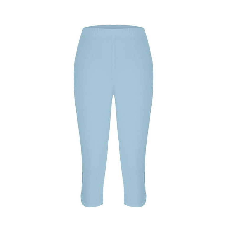 3 4 Length Capri Running Pants Solid Color Capris Gym Clothes Plus Size Plus Size Active Capri Running Workout Leggings for Women Hollowed Out Slim Fit Women s Athletic Leggings High Waisted Walmart.c...
