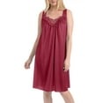 thumbnail image 2 of EZI Nightgowns for Women - Soft & Breathable Satin Night Gowns for Adult Women - Medium to Plus Size Womens Sleep Shirts - Knee-Length Nightgown, 2 of 6