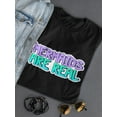 thumbnail image 3 of Mermaids Are Real Doodle Quote T-Shirt Women -Image by Shutterstock, Female Large, 3 of 4