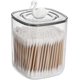 thumbnail image 1 of Plastic Qtip Holder Dispenser With Lid Clear Bathroom Containers For Cotton Ball Pads Floss Cotton Rounds Vanity Canisters Cotton Swab Storage Organiz, 1 of 5