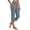 Gray, variant on Yoga Pants for Women Capris V Crossover Waist Leggings with Pockets Wide Leg Exercise Workout Crop Straight Open Bottom Black XXL