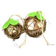 thumbnail image 1 of Bird Chewing Ball Hanging: 2PCS Vine Cotton Parrot Cage Toy Parakeets Bite Toy, 1 of 10