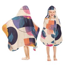 Yayeee Kids Hooded Towels Toddler Soft Absorbent Beach Bathing Wrap 50" x 23.5", Flowers Pattern Style