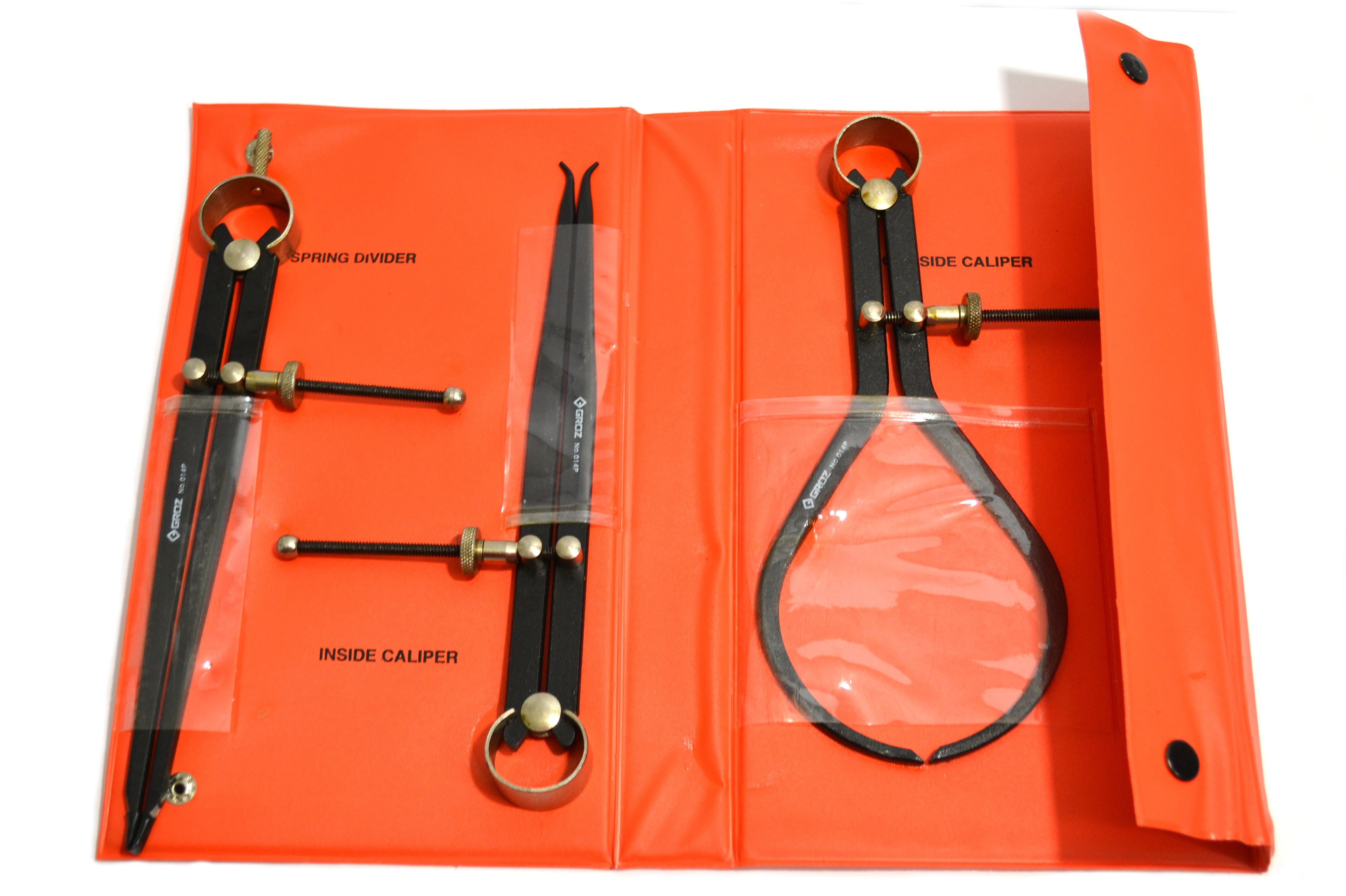 GROZ 1493 Inside/Outside Caliper Divider Set,3pcs.