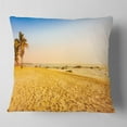 thumbnail image 2 of Designart Coconut Palm Trees on Beach - Landscape Photography Throw Pillow - 16x16, 2 of 5
