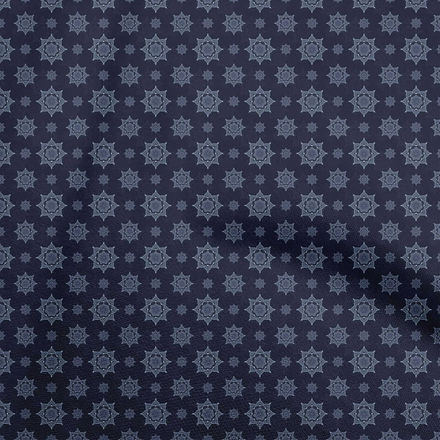 oneOone Rayon Black Fabric Asian Ornamental Craft Projects Decor Fabric Printed By The Yard 56 Inch Wide