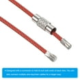 thumbnail image 5 of Uxcell 6" Wire Keychain Cable 5 Pack Stainless Steel Key Ring Loop Red, 5 of 6
