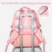 KIVDIT School Backpack for Girls,Fashion Large Capacity Bookbag for Kids Teens,Waterproof Girls School Bag,Pink