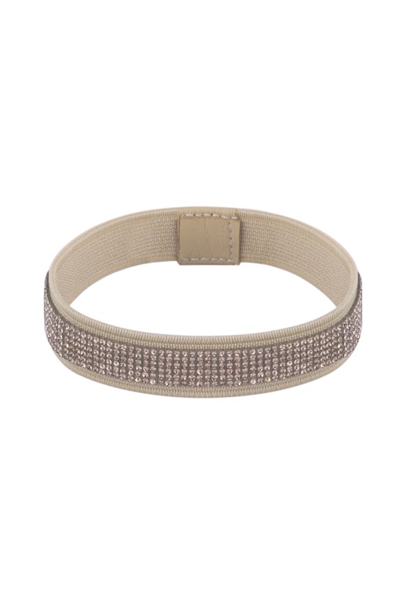 Anti-Slip Shoe Bands Rhinestones Heel Straps for High Heels 1 Pair Khaki One Size