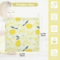 thumbnail image 3 of Baby Gauze Towels for Kids Soft Handkerchief Newborn 100% Cotton Bright Lemon Leaves Triangles Absorbent 12x12 Inch 3 Pack, 3 of 7