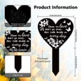 thumbnail image 3 of Heart Shaped Lily Garden Stake Memorial Remembrance Plaque Stake for Cemetery Acrylic Waterproof Sympathy Garden Stakes for Yard Grave Cemetery DIY, 3 of 9