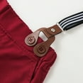 thumbnail image 6 of Okbabeha Toddler Boy Gentleman Outfits Button Down Shirt with Suspender Shorts 2Piece Dress Suit Baby Boy Summer Clothes, 6 of 7