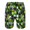 thumbnail image 3 of Disketp Men's Swim Trunks Hawaiian Breathable Surf Beach Swimsuits Mesh Lining Beach Shorts with Pockets-Soccer1, 3 of 7