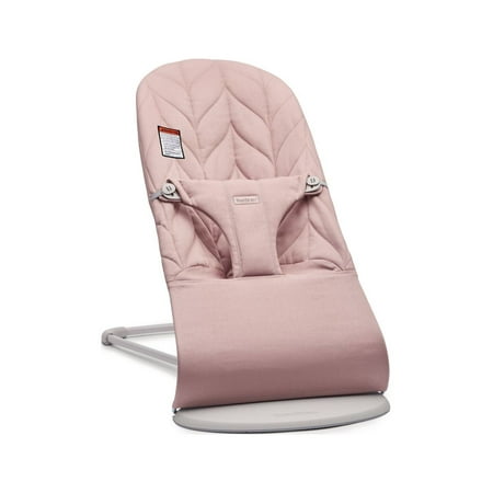 UPC: 0810047570561 | BabyBjorn Bouncer Bliss Light gray frame Cotton Petal Quilt Dusty pink