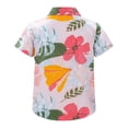 thumbnail image 2 of Sxiwei Kids Boys Hawaiian Shirt Printed Short Sleeve Beach Shirt  Tropical Holiday Summer Shirts Type B 140, 2 of 7