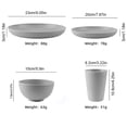 thumbnail image 4 of 8Pcs Wheat Straw Plates Reusable Baby Feeding Dishes Salad Snack Fruit Plate Picnic Dishes Unbreakable Kitchen Dinnerware Dark Green, 4 of 6