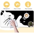 thumbnail image 4 of Cute Black and White Cats Desk Mat,Large Gaming Mouse Pad,Non-Slip Rubber Base Mousepad with Stitched Edges,Waterproof Mouse Mat Desk Pad for Work, Game, Office (31.5x15.7 in), 4 of 6
