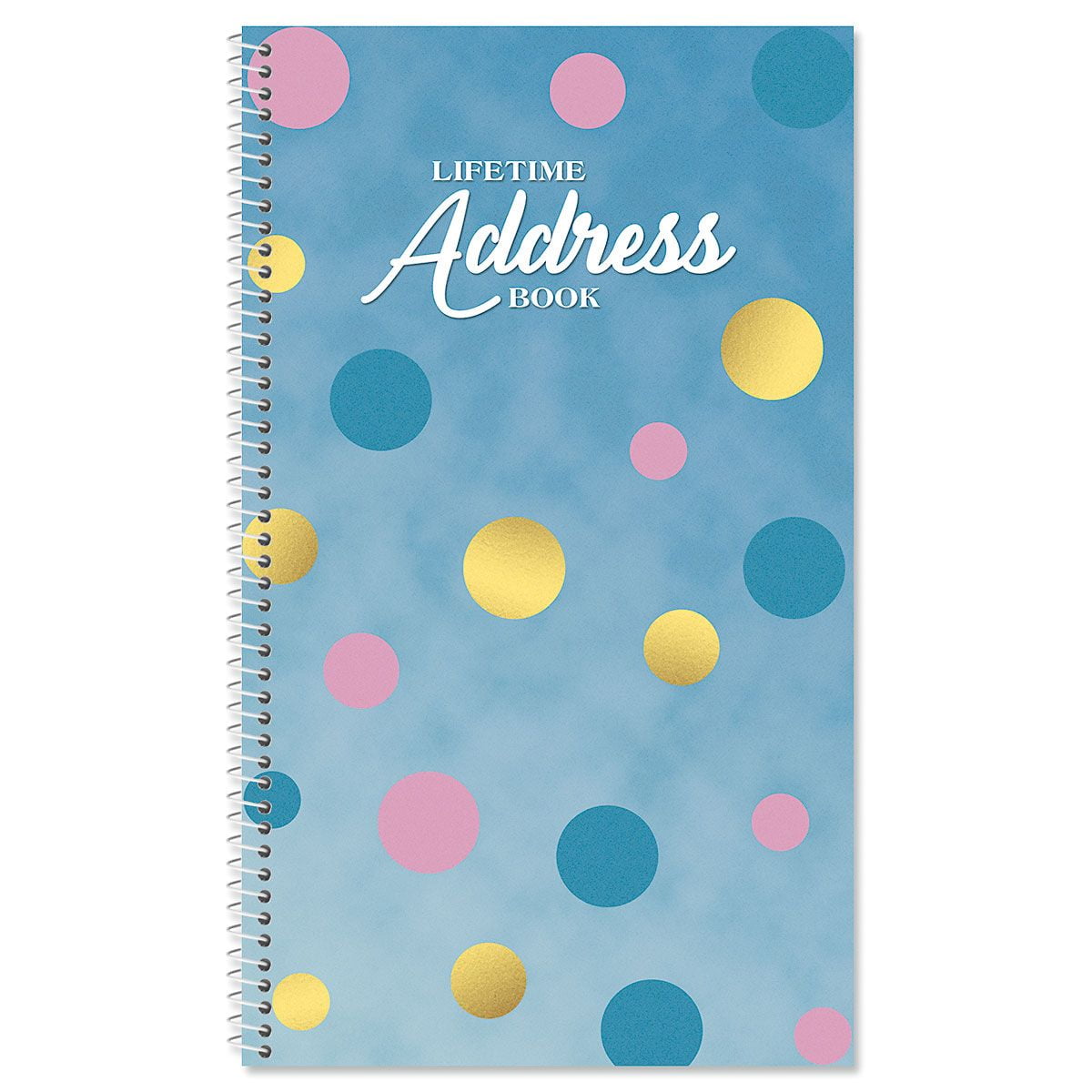 94 Pages; 5 x 8-1/2 Pale Peony Address Book Spiral Bound Address Book 