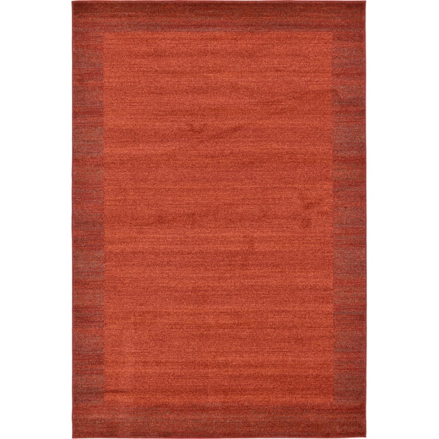 Unique Loom Del Mar Collection Tapis de Transition Contemporain, 6' x 9', Terre Cuite/rouge