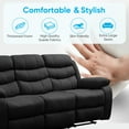 thumbnail image 5 of MUZZ Modern Reclining Sofa ,3-Seater Recliner Sofa with Cup Holders, Flip-Up Storage, Reversible Backrest and Footrest, Gray, 5 of 8