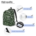 thumbnail image 5 of Balery Green Snakeskin Vintage Canvas Backpack for Men and Women - Large Capacity, Durable Travel Laptop Bag for School, Work, Hiking, and Outdoor Activities, 5 of 7