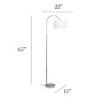 thumbnail image 4 of Simple Designs Arched Brushed Nickel Floor Lamp, 4 of 9