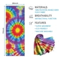 thumbnail image 2 of Rainbow Tie Dye Mandala Pattern Hot Yoga Mat Towel Non Slip for Hot Yoga - Quick-Drying Yoga Mat Cover with 4 Corner Pockets with Travel Bag - Hot Yoga Towel Non Slip 70"x26", 2 of 6
