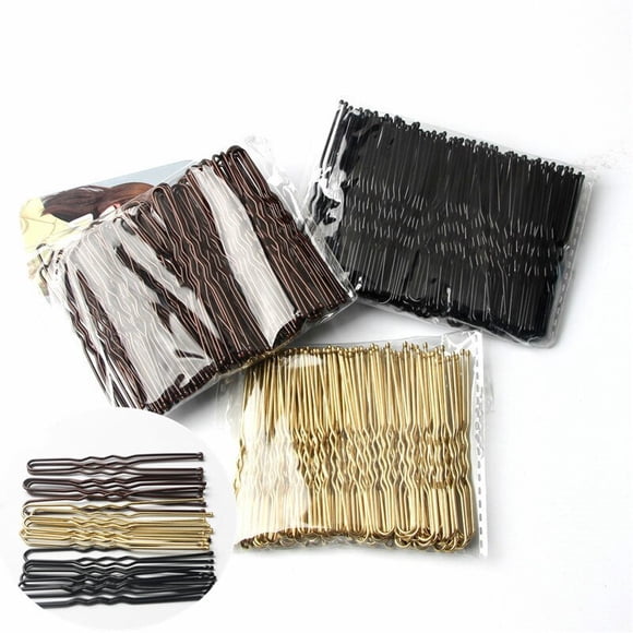 50 Pcs/Bag 5cm U Shaped Alloy Hairpins Waved Hair Clips Simple Metal Bobby Pins Barrettes Bridal Hairstyle Tools Hair Pins
