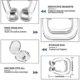 thumbnail image 3 of 4pcs Silicone Magnetic Snoring Suppressor, 3 of 4
