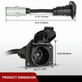thumbnail image 4 of Nilight 7 Pin Round to 7 Way RV Blade Trailer Adapter Connector Wiring Harness Electric Adapter Plug Connector for Semi Truck Trailer Commercial Vehicle Pickup Truck Tractor, 2 Years Warranty, 4 of 10