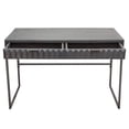 thumbnail image 3 of Diamond Sofa Spectrum 2-Drawer Solid Mango Wood Desk in Smoke Grey Finish with Gun Metal Finished Legs by Diamond Sofa, 3 of 8