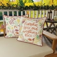 thumbnail image 5 of Mainstays Pumpkin Spice Wreath Reversible Outdoor Throw Pillow, 16", Multicolor Novelty and Leaves, 5 of 12