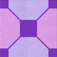 thumbnail image 1 of Ahgly Company Machine Washable Indoor Square Transitional Crimson Purple Area Rugs, 4' Square, 1 of 7