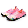 thumbnail image 2 of Gubotare Water Shoes for Kids Kids Water Shoes Boys Girls Barefoot Water Sports Socks Hook&Loop Beach Shoes Quick Dry Aqua Socks Swim Walking Outdoor Sports for Toddler (Pink,Big Kids 2), 2 of 5
