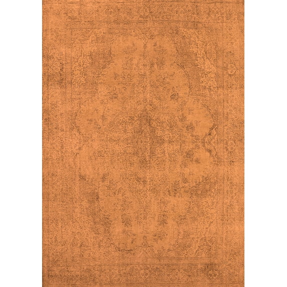 Ahgly Company Indoor Rectangle Oriental Orange Industrial Area Rugs, 2' x 5'